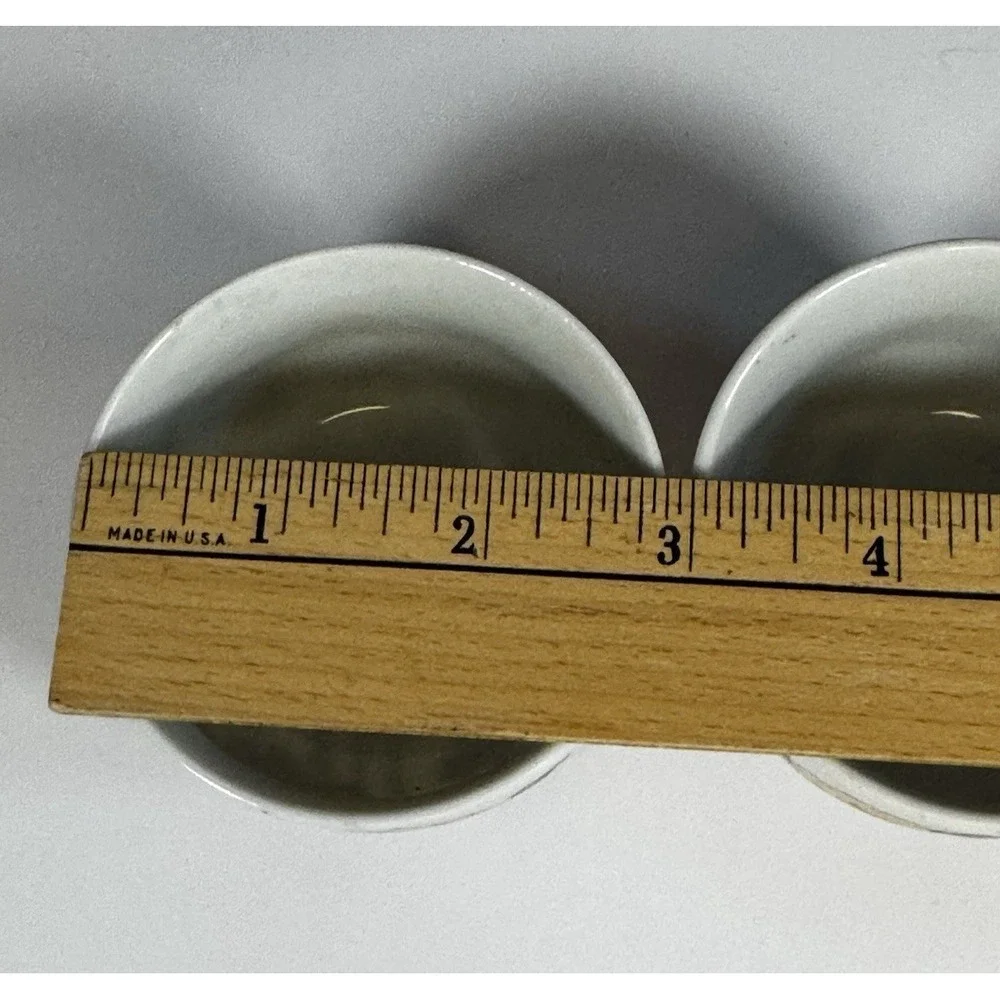 Japanese Tea Cups Sake Set of 3 Vintage Floral Orange Yellow‎ Gold Asian
